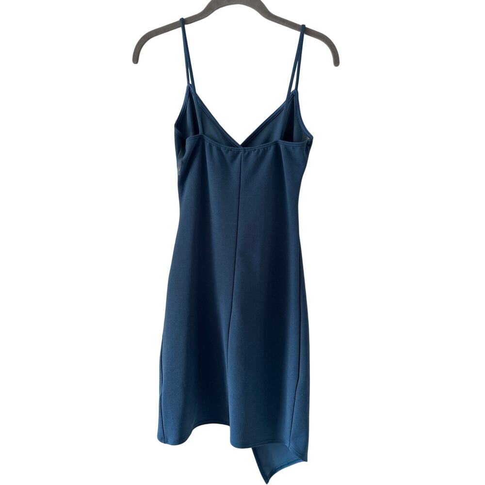 Blue Blush Blue Asymmetrical Mini Dress Women’s Spaghetti Strap Cocktail Medium - Picture 7 of 9